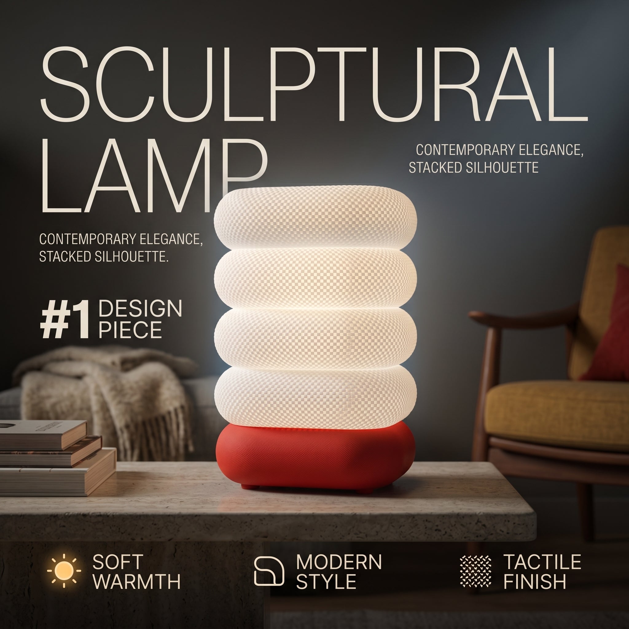 Aura Stack™ Textured Table Lamp